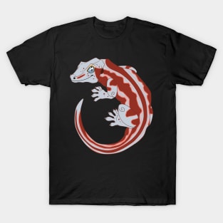 Red and White Stripe Gargoyle Gecko T-Shirt